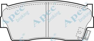 APEC BRAKING pad614 -  Комплект тормозных колодок, дисковый тормоз